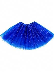 1pc Solid Color Ballet Tutu Skirt For Teenage Girls And Women, Thin Chiffon Puff Skirt, Ballet Dance Dress