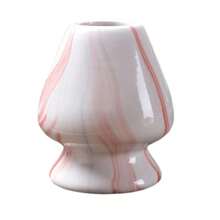 Soporte para batidor de Matcha japonés, contenedor para batidor de Matcha, soporte para batidor hecho a mano para comedor, casa deé 8FZL - Rosa y blanco - Ver 13