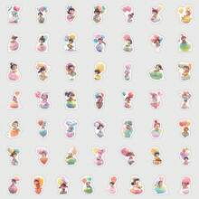50PCS 3D Children's Balloon Series Stickers Vinyl Aesthetics Stickers Scrapbooking, Diary, Bumper, Skateboard, Water Bottle, Cartoon, Hard Hat, Car Stickers And Decals - Multicolor - View 3