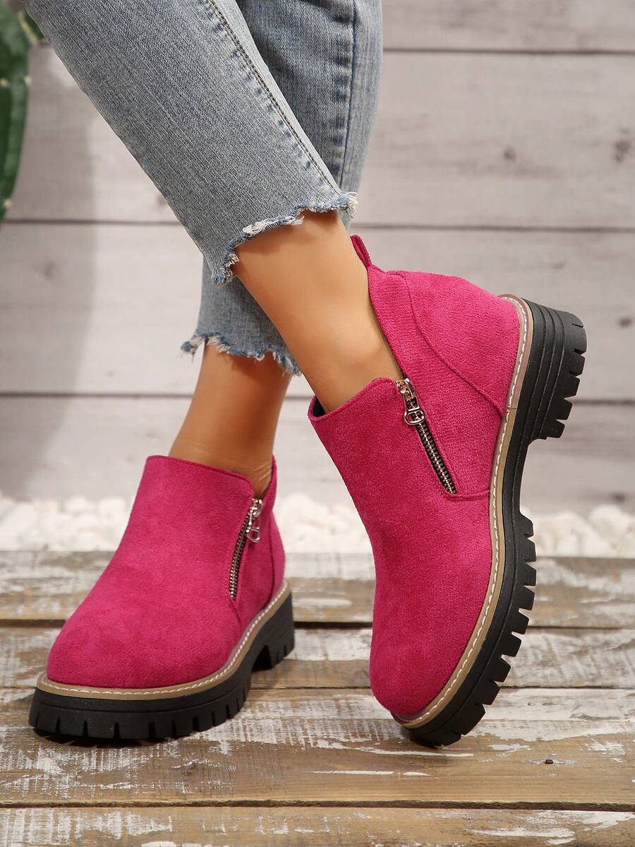 Women's Ankle Boots And Ankle Boots, Female Shoes Winter Boots, New Footwear Ankle Boots Women's Shoes, Flat Heel Boots With Zip