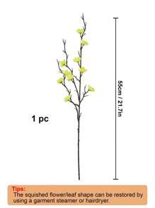 4/8 pièces Fleurs artificielles Fleur de prunier jaune 21,7" Fausse fleur d'hiver à longue tige en plastique Décoration de maison, hôtel, bureau, mariage, fête, jardin