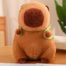 Adorable juguete de capibara con estilo de mochila - Un animal de peluche relleno de poliéster suave. Lindo juguete de capibara, hermoso peluche de animal, adecuado para regalos de niños, regalos de cumpleaños, regalos de Navidad y decoración del hogar.