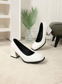 Chaussures vintage Babies pour femmes, nouveaux talons hauts style coréen de printemps, escarpins rétro à bout carré et talon épais, petite taille