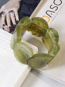 1 件波西米亚彩色弹性手链，女士海滩度假休闲派对礼物 - 多彩手鍊 - 查看 24