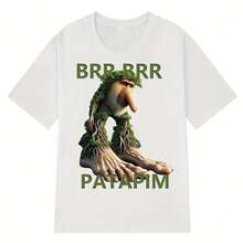 Brr Brr Patapim T Shirt Funny Italian Brainrot Meme Graphic T-Shirt Women Summer Cozy Soft O-Neck T-Shirts Tops (3)220G Pure Cotton T-Shirt - Comfort All Day Long, The Perfect Birthday Gift, An I Choice For And Family  Tops For Wo Vintage Clothes Wo Clothes Wo Vintage Wo Tops Mujer Cute Tops Wo Cotton Wo Clog Halloween Camisas Summer Clothes Wo Casual Punk Western Tops Wo Fourth Of July Outfit Kpop Cowboy Outfits For Wo Ry Ropa 100% Cotton Y2k Ing Cute Gothic Wo Clothes Black And White Top Vintage Tops Cloth For Wo White Goth Inawly Retro Clothes For Wo Korean Fashion Wo Camisas Para Mujer - White - View 1