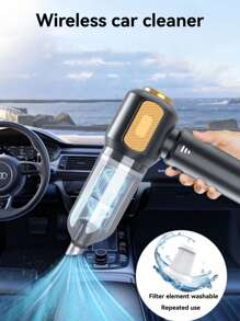 16000AP Wireless Handheld Vacuum Cleaner With LED Light - Portable, Portable Car Vacuum Cleaner With 0.3L Dust Cup, 5V USB Charging, 100W Power, 64dB Noise, 16KPa Suction, ABS Resin Body, Rechargeable Lithium Battery, Capacity, 0.35 Hour Battery Life, Car