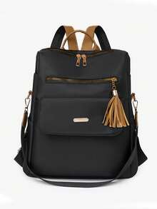 高品质外观级双肩带背包，韩版，男女皆宜，休闲时尚，多功能耐用，适合旅行，大容量背包。 - 彩色 - 查看 9