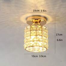 Nordic Modern Minimalist Corridor/Entryway/Balcony Crystal Ceiling Light, Elegant & Lightweight, Bulb Not Included