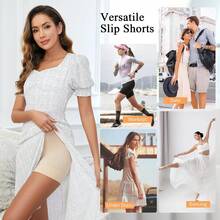 Slip Shorts For Women Under Dress,Boyshorts Panties Anti Chafing Shorts Smooth Shapewear Shorts - Grey - View 10
