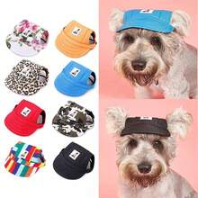 1 Piece Pet Dog Baseball Cap Hat With Adjustable Neck Strap Comfortable Ear Holes Baseball Visor Hat For Small Medium Dogs In Ourdoor Sun Protection Puppy Grooming Dress Up Hat