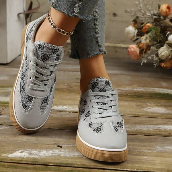 Women's Versatile Casual Comfortable Gray Sneakers