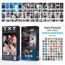 bandai Set de tarjetas postales TXT TOGORROW X TOGETHER (30 piezas tarjetas + 30 piezas LOMO + 360 piezas pegatinas), tarjetas fotográficas de alta definición, tarjetas LOMOS, Merch Merc para fans, regalo festivo, colección de postales, pequeño regalo