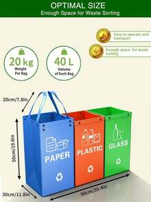 120L大容量可折叠垃圾桶，防水防污，便携式，适用于家庭厨房、户外露营、庭院落叶，多功能，适用于多种场景，易于存放，随身携带 - 彩色 - 查看 3