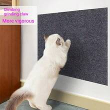 1pc Cuttable Self-Adhesive Cat Scratch Pad, Anti-Scratch Furniture Sofa Carpet Corner Protector, Suitable For Indoor Use, Replaceable Carpet For Cat Tree Scratching Post, Cuttable Cat Scratching Pad Sofa Mat - Multicolor - View 6