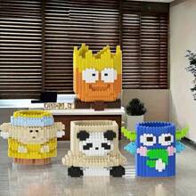 2600 Pieces Of Blue And White Bear Building Set, Suitable For Parties, Office Decoration, Christmas Eve And Christmas Gifts, Festival Gifts