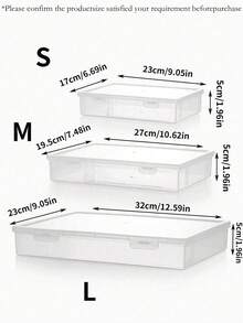 1pc Desktop Dust-Proof ID Card & Document Storage Box, A4 File Organizer Box, Suitable For Storing Household Registrations, Important Certificates, Moisture-Proof File Folders - Clear - View 2
