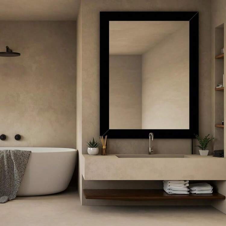 WAPANE Peel And Stick Wallpaper Border Bathroom Waterproof 393.7 In X 3.9 In Mirror Frame Border Sticker Self Adhesive Wall Edging Lines Foam Wall Base Moulding Trim For Home Decoration, Black - 黑色 - 查看 6