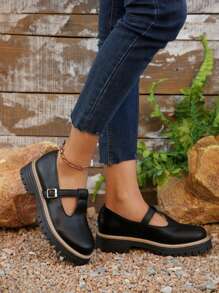 Zapatos de tacón alto tipo Mary Jane, Bailarinas de mujer de pala baja, Mocasines de suela blanda, Zapatos de mujer talla grande, Nuevos Oxfords versátiles de caña baja para primavera/otoño 2025, Zapatos de estilo británico