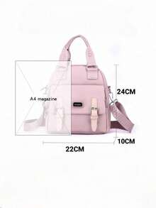 Women's Casual Single And Double Backpacks, New Versatile Shoulder Bags, Large-Capacity Student School Bags, New Multi-Functional Oxford Cloth Crossbody Bags, Versatile Single Shoulder Bags, Stylish Backpacks, Handbags - 黑色 - 查看 2