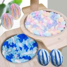 80g特粗手纺毛线DIY编织材料床栏改造防撞扶手毛绒套冬季保暖缠绕毛线绳可爱装饰防撞保护套