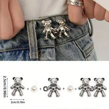 2/4/12 对可拆卸可调节带扣腰夹，适用于裤子/裙子，时尚装饰，防止暴露，适合夏季日常休闲使用，是节日的理想礼物