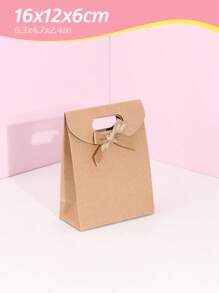 20pcs Customized Paper Bags, Personalized Packaging Bags, Handle Bags With Flip-Top , Bow Gift Bags, Tote Bags For Gifts