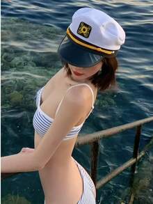 1 件复古水手帽，性感女警制服海军帽服装，适合派对、表演 - 彩色 - 查看 6