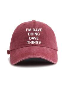 ATHACER "I'm Dave, Doing Dave Things" Funny Baseball Cap - Men's Vintage Washed Sun Hat In Black, Dark Gray, Navy Blue, Beige | Fashionable Retro Style, Suitable For Outdoor Fashion