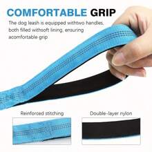 Heavy Duty Bungee Dog Leash, 5-Foot Shock Absorbing Polyester Lead With Dual Padded Handles, Adjustable Waist And Secure Buckle - Available In Multiple Colors For Enhanced Training And Comfort - Multicolor - View 5