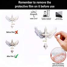 1pc Jesus Angel Wings Pendant Creative Cross Shape Bag Key Car Rearview Mirror Decoration Decoration Home Decor A Perfect Gift For Friends And Family.