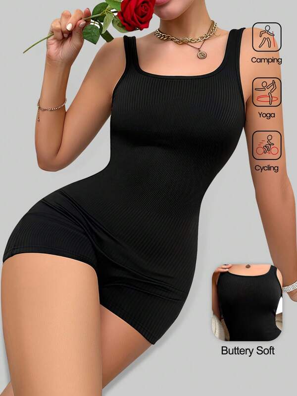 Aaseow 1 Mono deportivo de una sola pieza con espalda descubierta, escote halter, corte y elástico de alta moda, adecuado para uso diario, yoga, fitness, para mujer de talla grande