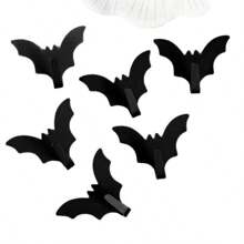 5 Stück nicht markierende Klebehaken in Fledermausform, Wand-Hänger für Badezimmer/Küche, Aufbewahrungshalter, Feiertags-Dekoration, für Halloween