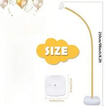 2.5m/8.2ft Gold Balloon Arch Kit With Water Base - Reusable For Weddings, Christmas & Outdoor Parties | Indoor/Outdoor Decorations (Halloween, Birthdays)