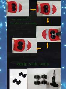 Unisex LED Rechargeable Light-Up Shoes, Children's Roller Skates, Multi-Functional Transformable Roller Shoes, Suitable For All Seasons, With Detachable Wheels, For Outdoor And Sports - Red - View 3