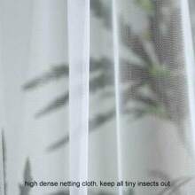 Mosquito Netting Curtain For Outdoor - Heavy-Duty Bug Proof Screen For Patio, Gazebo, Pergola - Easy Install, Weather-Resistant Semi-Transparent Mesh Curtains Keep Insects Out (Cord Not Included)