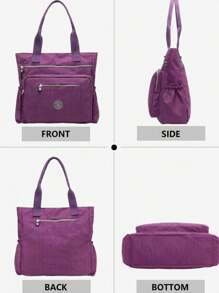 Bolso de tote de nailon para mujer, bolso de hombro multifunción, bolso de playa ligero de verano, bolsos bandolera de gran capacidad, bolsos de mano con múltiples bolsillos, para el campus, la biblioteca, los viajes, las vacaciones, el viaje diario, la oficina, las citas, las compras, la playa, el crucero, regalos de cumpleaños, regalos