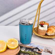 NEW Office Beverage Vacuum Cup Travel Portable Drinking Cup Stainless Steel Vacuum Car Leak Proof Handle Coffee Vacuum Cup Thermal Insulation Cooling Cup
