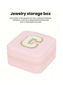 1 pièce Boîte de rangement à bijoux de voyage, cadeau pour femme, mini organiseur à bijoux, support pour colliers et boucles d'oreilles avec miroir, rose, accessoires de voyage essentiels, cadeau pour la fête des mères, pour les vacances à la plage, la collection de salle de bain, la collection de chambre à coucher, cadeau pour la fête des pères