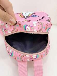 休闲轻便户外粉色独角兽背包，可爱返校紧凑型背包 - 彩色 - 查看 6