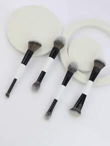 Bộ 4 cọ trang điểm hai đầu đa năng, dùng để tán kem nền, má hồng, phấn phủ, highlight, tạo khối và che khuyết điểm, dành cho nữ giới. Bộ cọ trang điểm, bộ dụng cụ trang điểm, bộ trang điểm hoàn chỉnh, bộ cọ trang điểm, bộ trang điểm đầy đủ, bộ quà tặng trang điểm, quà tặng kèm, cọ trang điểm chuyên nghiệp, bộ trang điểm hoàn chỉnh. - trắng - Xem 9