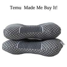 2pcs Ergonomic Neck Pillows - Soft Knit, Breathable Cushion, Scalloped Edge, Large Size, Suitable For Sleep And Relaxation, Decorative Throw Pillow Soft Knit Fabric, Suitable For All Seasons