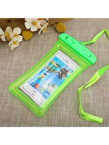 1PC Glow In The Dark Waterproof Mobile Phone Bag, Mobile Phone Waterproof Bag, Swimming Takeout Hanging Neck Mobile Phone Bag, Fluorescent Mobile Phone Bag, Outdoor Sports Swimming Floating Airbag Underwater Photography Mobile Phone Case, Cell Phone Waterproof Bag, Cell Phone Bag Beach Phone Bag Compatible With IPhone 14 13 12 And Other Cell Phones (Green& Pink) - Multicolor - View 26