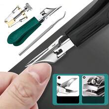 3pcs Long Grip Nail Clippers Set, Non-Injury Wide Opening Nail Clipper, Multi-Function Pointed & Fine Nail Scissors, Ingrown Nail Tool Set, Random Color
