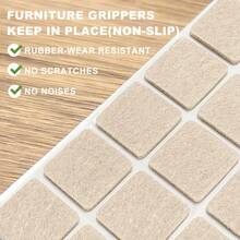 30/48 Stück Set rutschfeste Tisch- und Stuhlgleiter, beige, verschleißfest, Geräuschminderung, Schutzgleiter für Möbel, braune Möbelgleiter (Das Produkt hat nach dem Anbringen eine rutschfeste Funktion, vermeiden Sie es, den Hocker zu stark zu ziehen, um Beschädigungen am Boden zu vermeiden)