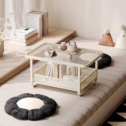 Cream-Style Bay Window, Small Table, Coffee Table, Creative Balcony Tea Table, Small Coffee Table, Japanese Tatami Table, Low Table, Kang Table