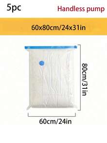 Bolsas de almacenamiento al vacío de alta capacidad transparentes para ropa, juguetes de peluche y almohadas. Bolsas de sellado al vacío a prueba de polvo y resistentes al desgaste para ahorrar espacio de manera hermética - multicolor - Ver 3