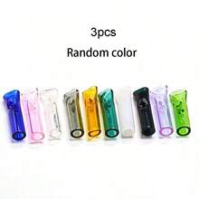 1/2/3Pcs Reusable Glass Rolling Paper Tobacco Holder Cigarette Filter Smoking Herbal Tool Mouthpiece For Father,Random Color - Multicolor - View 11