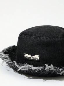 DareSee 一款女士流苏水洗牛仔渔夫帽，适合日常佩戴，百搭时尚。音乐节、Y2K 节、返校季、秋季、圣诞节、冬季、圣诞礼物