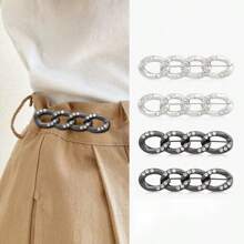 1pc/2pcs/3pcs/4pcs/6pcs Versatile Detachable Metal Waist Clincher Pins For Pants, Jeans, Fashionable Adjustable Waistband Buckle Clips, No Sewing Needed To Tighten Waistline, Anti-Escape, Also For Dress Cuffs