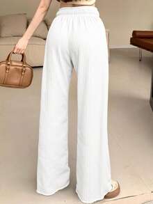 Pantalón Largo de Mujer Corte Comfort  Casual - Blanco - Ver 3